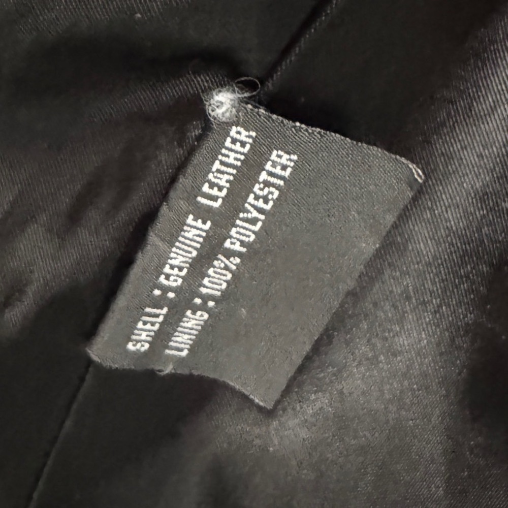 W New York by Winlit Black Genuine Leather Zip Front Jacket Womens Medium - Picture 6 of 9
